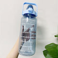 Garrafa de água 2L com adesivos personalizáveis e lembrete de escala de tempo - Love Like Store
